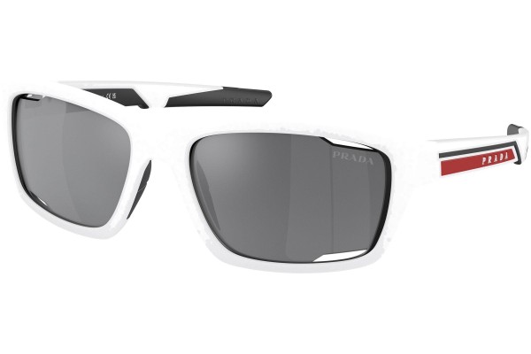Okulary przeciwsłoneczne Prada Linea Rossa PS04YS AAI07G Prostokątne Białe