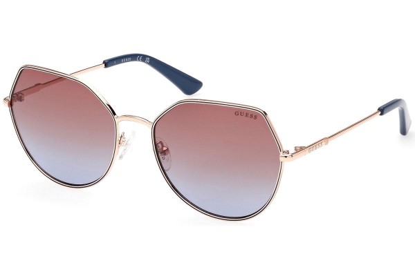 Okulary przeciwsłoneczne Guess GU7867 28F Kwadratowe Złote