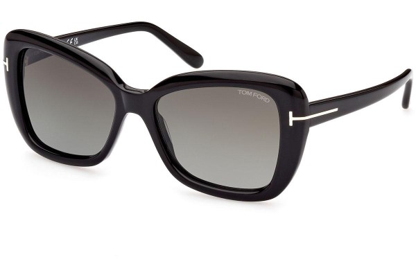 Okulary przeciwsłoneczne Tom Ford FT1008 01B Kocie oczy Czarne