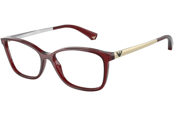 Okulary korekcyjne Emporio Armani EA3026 5968 Kwadratowe Czerwone