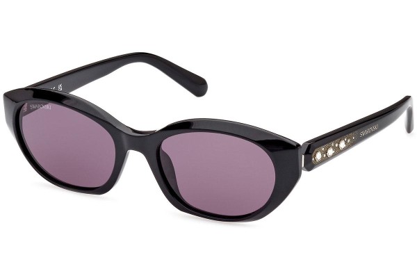 Okulary przeciwsłoneczne Swarovski SK0384 01A Owalne Czarne