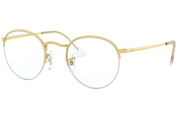 Okulary korekcyjne Ray-Ban Round Gaze RX3947V 3086 Okrągłe Złote