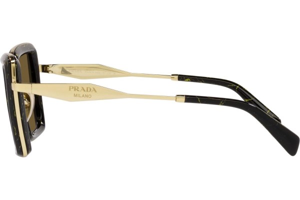 Okulary przeciwsłoneczne Prada PR55ZS 19D01T Kwadratowe Czarne