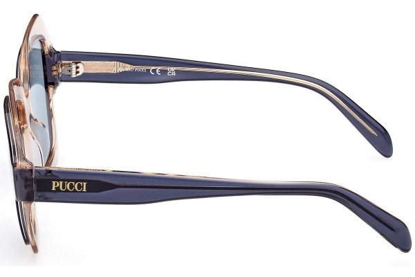 Okulary przeciwsłoneczne Emilio Pucci EP0193 92V Kwadratowe Niebieskie