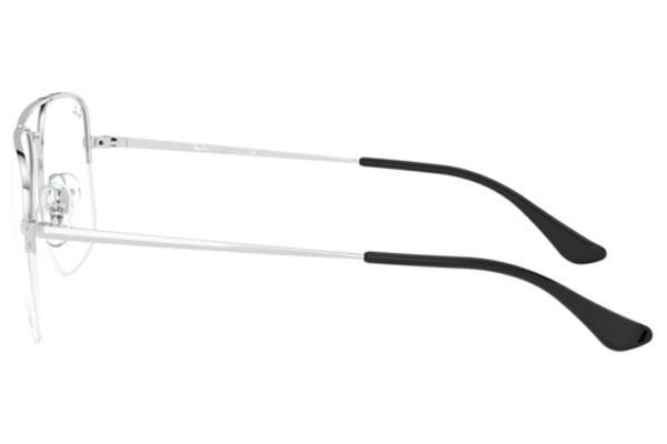 Okulary korekcyjne Ray-Ban The General Gaze RX6441 2501 Pilotki (Aviator) Srebrne