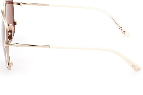 Okulary przeciwsłoneczne Tom Ford FT1006 32Y Kocie oczy Złote