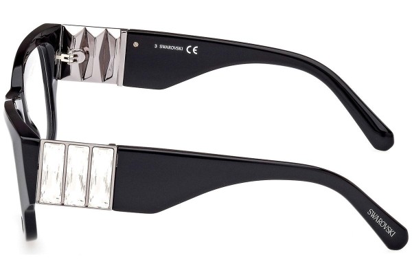 Okulary korekcyjne Swarovski SK5473 001 Prostokątne Czarne
