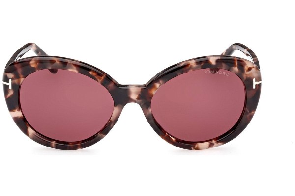 Okulary przeciwsłoneczne Tom Ford FT1009 55Y Owalne Havana