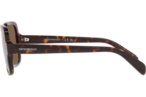 Okulary przeciwsłoneczne Emporio Armani EA4195 502673 Kwadratowe Havana