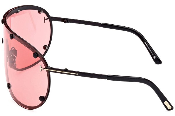 Okulary przeciwsłoneczne Tom Ford FT1043 02S Pojedyncze | Shield Czarne