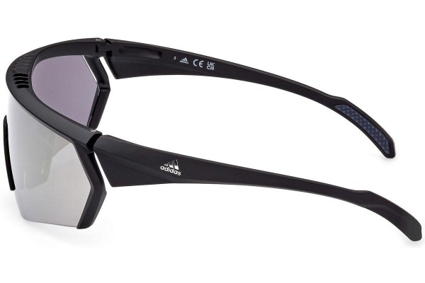 Okulary przeciwsłoneczne Adidas Sport SP0063 02G Pojedyncze | Shield Czarne