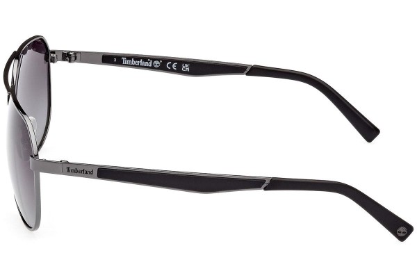 Okulary przeciwsłoneczne Timberland TB9298 06D Polarized Pilotki (Aviator) Srebrne