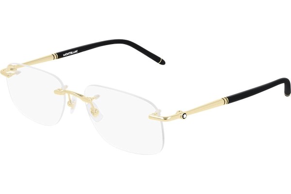 Okulary korekcyjne Mont Blanc MB0071O 001 Prostokątne Złote
