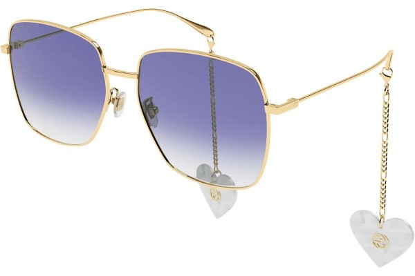 Okulary przeciwsłoneczne Gucci GG1031S 004 Kwadratowe Złote