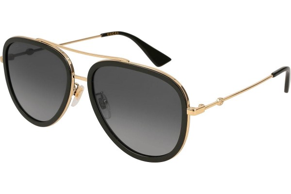 Слънчеви очила Gucci GG0062S 011 Polarized Пилотни Черна