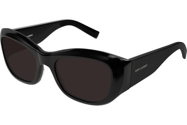 Okulary przeciwsłoneczne Saint Laurent SL498 001 Kocie oczy Czarne