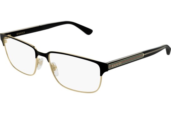 Okulary korekcyjne Gucci GG0383O 004 Prostokątne Czarne