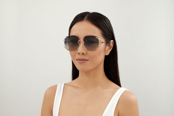 Okulary przeciwsłoneczne Gucci GG0646S 001 Kwadratowe Złote
