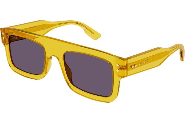Okulary przeciwsłoneczne Gucci GG1085S 003 Prostokątne Żółte