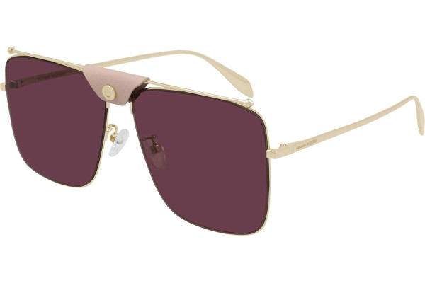 Okulary przeciwsłoneczne Alexander McQueen AM0318S 003 Kwadratowe Złote
