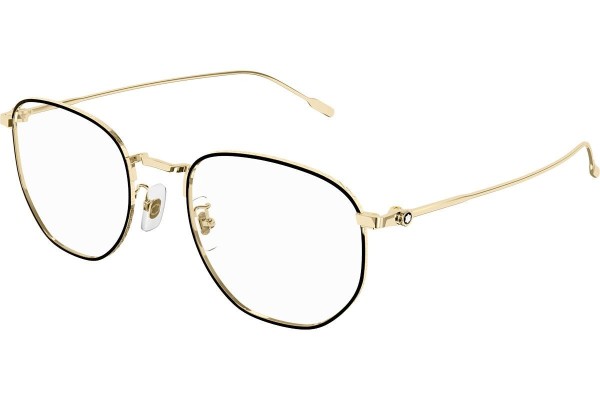 Okulary korekcyjne Mont Blanc MB0213OA 003 Okrągłe Złote