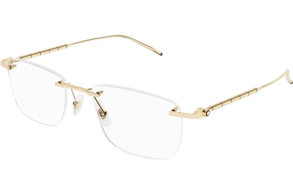 Okulary korekcyjne Mont Blanc MB0215O 001 Prostokątne Złote