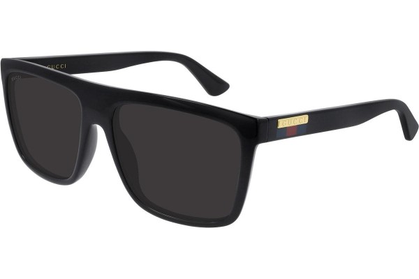 Solbriller Gucci GG0748S 001 Flat Top Sort