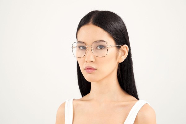 Glasses Gucci GG0883OA 002 Kwadratowe Złote