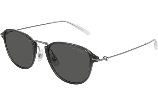 Okulary przeciwsłoneczne Mont Blanc MB0155S 001 Okrągłe Szare