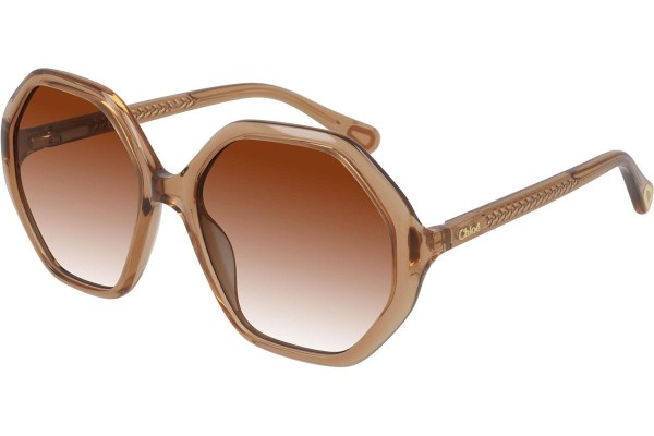 Ochelari de soare Chloe CC0004S 002 Oversize Maro