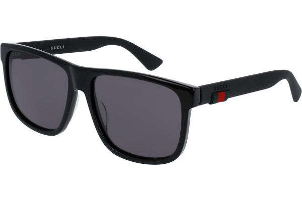 Okulary przeciwsłoneczne Gucci GG0010S 001 Kwadratowe Czarne