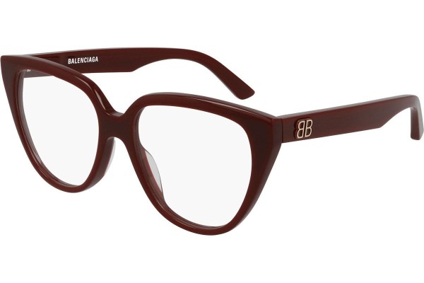 Okulary korekcyjne Balenciaga BB0129O 006 Kwadratowe Czerwone