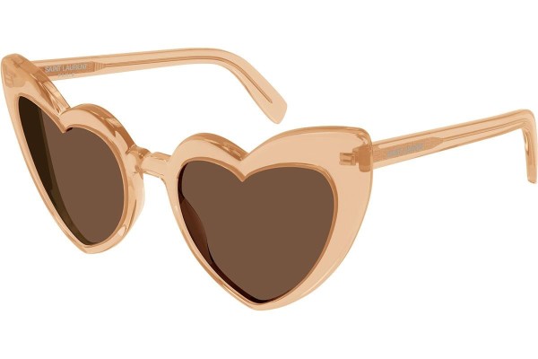 Okulary przeciwsłoneczne Saint Laurent SL181 LOULOU 020 Nieregularny Beżowe