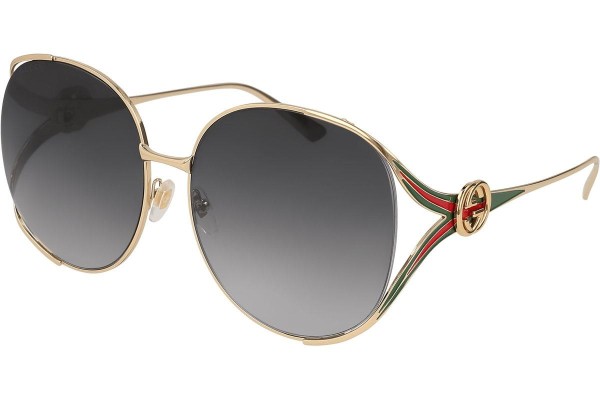 Okulary przeciwsłoneczne Gucci GG0225S 001 Oversize Złote