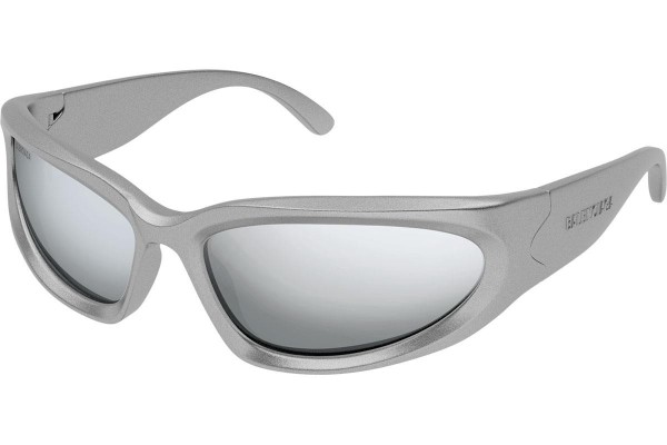 Okulary przeciwsłoneczne Balenciaga BB0157S 004 Prostokątne Srebrne