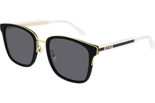 Okulary przeciwsłoneczne Gucci GG0563SKN 001 Kwadratowe Czarne