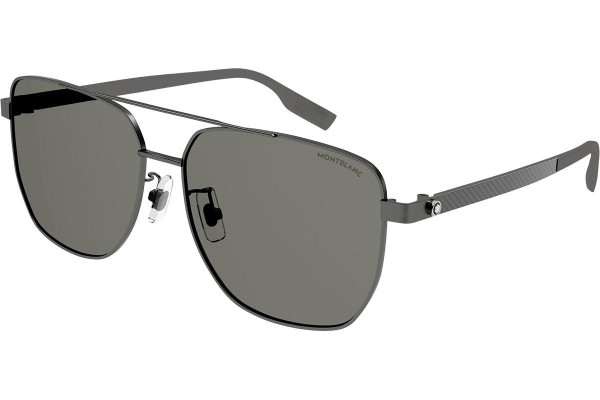 Okulary przeciwsłoneczne Mont Blanc MB0184SK 002 Kwadratowe Szare