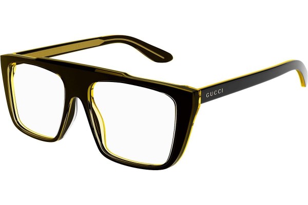 Okulary korekcyjne Gucci GG1040O 001 Flat Top Żółte