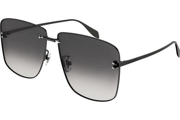 Okulary przeciwsłoneczne Alexander McQueen AM0343S 001 Oversize Srebrne
