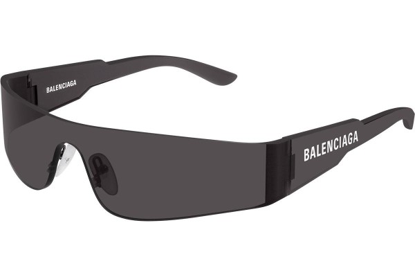 Okulary przeciwsłoneczne Balenciaga BB0041S 001 Pojedyncze | Shield Szare