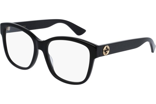 Okulary korekcyjne Gucci GG0038ON 001 Kwadratowe Czarne