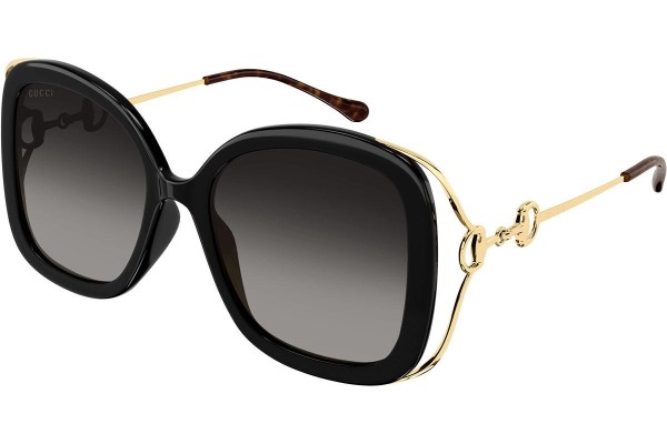 Okulary przeciwsłoneczne Gucci GG1021S 002 Kwadratowe Czarne