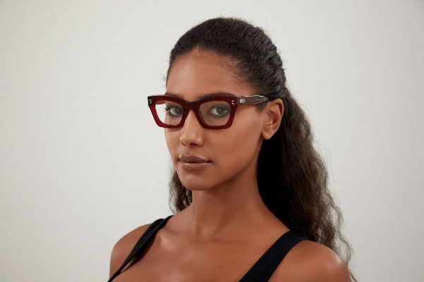 Glasses McQ MQ0343O 003 Kwadratowe Czerwone