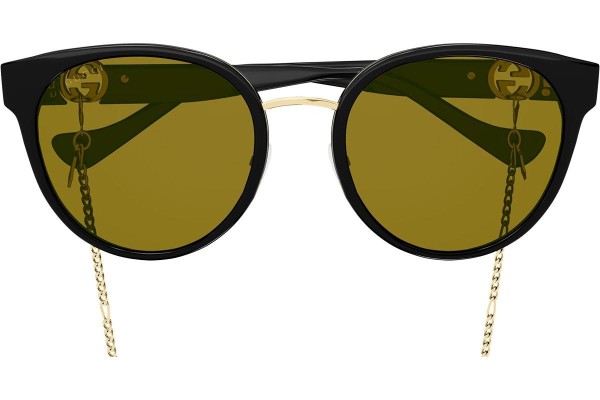 Okulary przeciwsłoneczne Gucci GG1027SK 003 Okrągłe Czarne