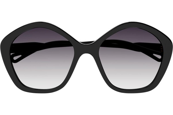 Okulary przeciwsłoneczne Chloe CH0082S 005 Nieregularny Czarne