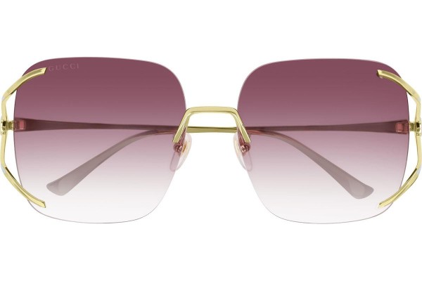 Okulary przeciwsłoneczne Gucci GG0646S 003 Kwadratowe Złote