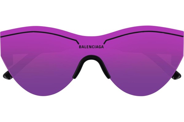 Okulary przeciwsłoneczne Balenciaga BB0004S 002 Pojedyncze | Shield Czarne