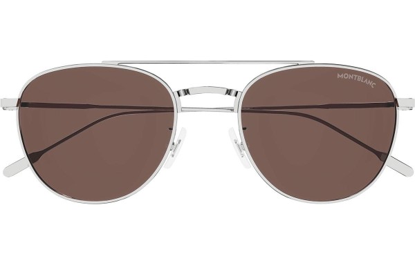 Okulary przeciwsłoneczne Mont Blanc MB0211S 006 Okrągłe Srebrne