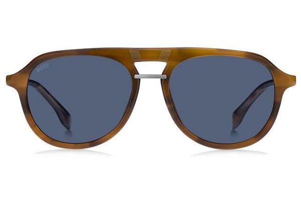 Okulary przeciwsłoneczne BOSS BOSS1435/S 6C5/KU Okrągłe Havana