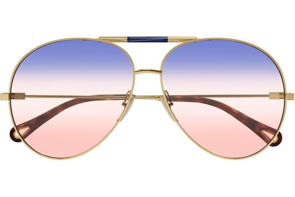 Okulary przeciwsłoneczne Chloe CH0113S 003 Pilotki (Aviator) Złote